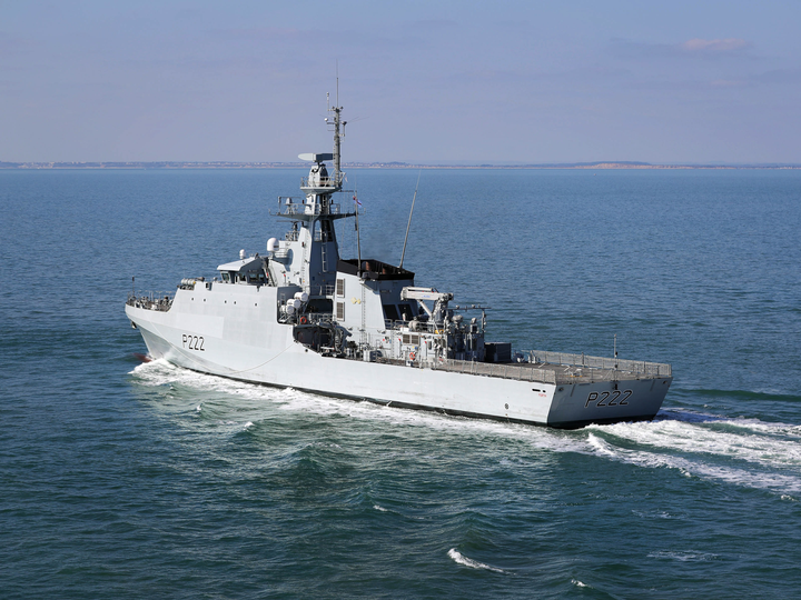 HMS Forth (P222) Royal Navy River Class Patrol Ship Port Side View Photo Print Wall Art Decor - Posters, Prints, & Visual Artwork - by Hampshire Prints (image 1 of 9)
