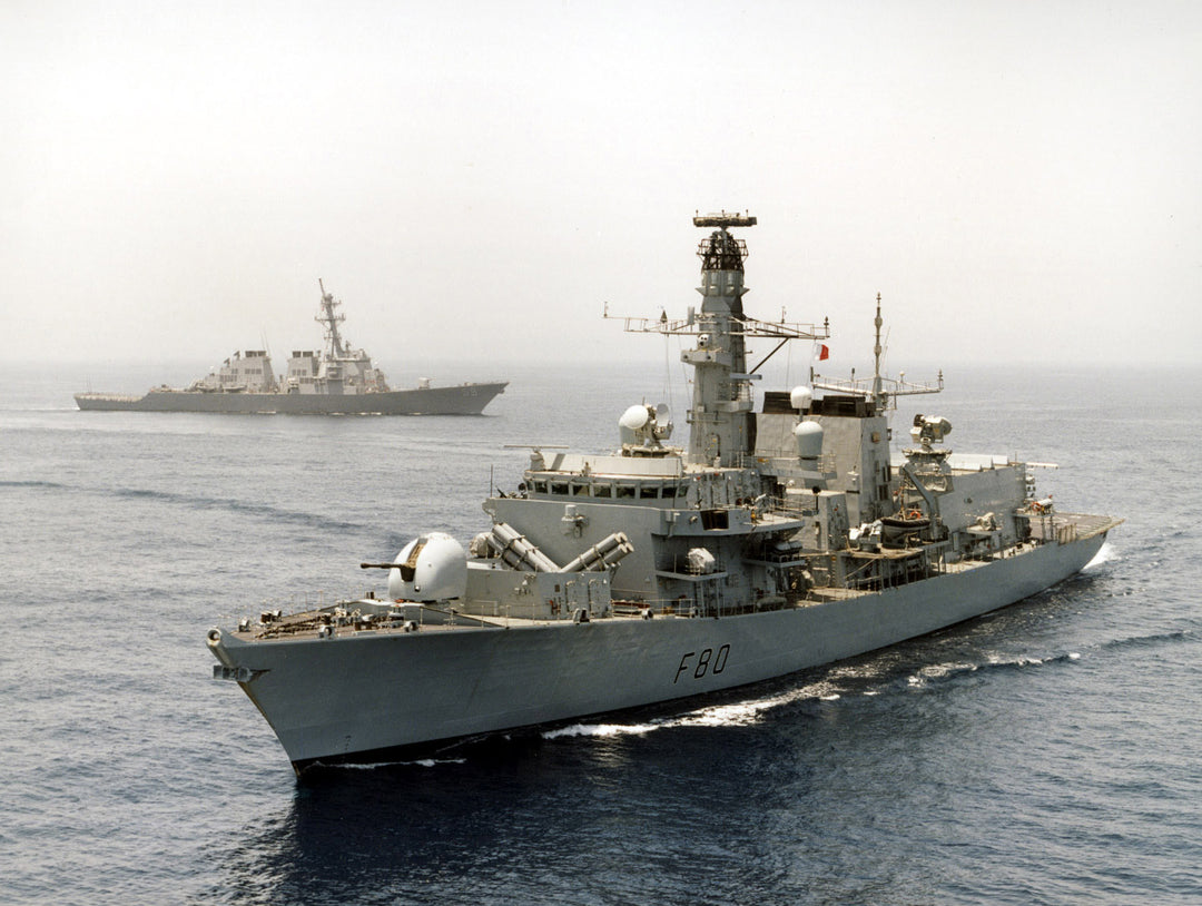 HMS Grafton (F80) Royal Navy Type 23 Frigate Port Side View Photo Print Wall Art Decor - Posters, Prints, & Visual Artwork - by Hampshire Prints (image 1 of 9)
