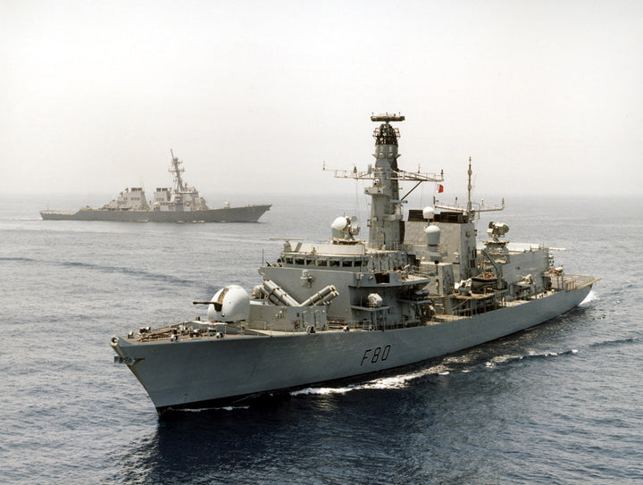 HMS Grafton (F80) Royal Navy Type 23 Frigate Port Side View Photo Print Wall Art Decor - Posters, Prints, & Visual Artwork - by Hampshire Prints (image 1 of 9)