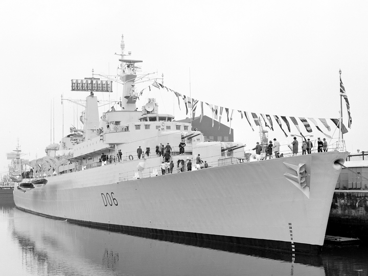 HMS Hampshire (D06) Royal Navy County Class Destroyer Dress Ship Photo Print Wall Art Decor - Posters, Prints, & Visual Artwork - by Hampshire Prints (image 1 of 9)