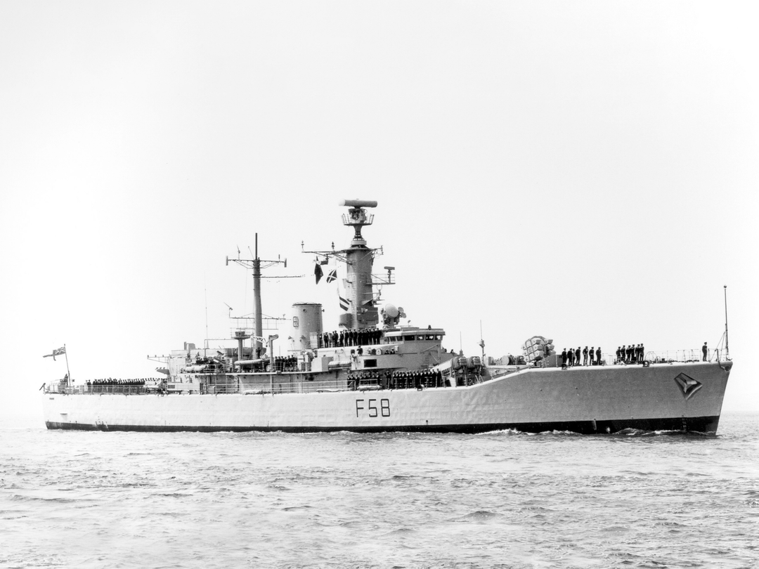 HMS Hermione (F58) Royal Navy Leander Class Frigate Entering Harbour Photo Print Wall Art Decor - Posters, Prints, & Visual Artwork - by Hampshire Prints (image 1 of 9)