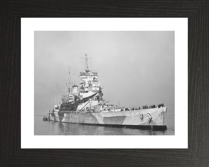 HMS Howe (32) Royal Navy King George V Class Battleship Starboard Bow View Photo Print Wall Art Decor - Posters, Prints, & Visual Artwork - by Hampshire Prints (image 2 of 9)