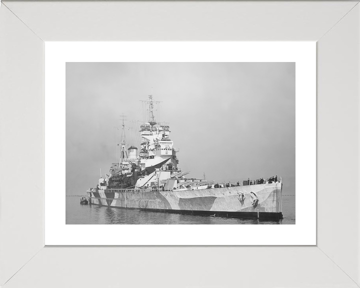 HMS Howe (32) Royal Navy King George V Class Battleship Starboard Bow View Photo Print Wall Art Decor - Posters, Prints, & Visual Artwork - by Hampshire Prints (image 4 of 9)