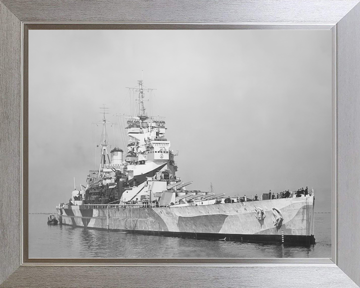 HMS Howe (32) Royal Navy King George V Class Battleship Starboard Bow View Photo Print Wall Art Decor - Posters, Prints, & Visual Artwork - by Hampshire Prints (image 7 of 9)