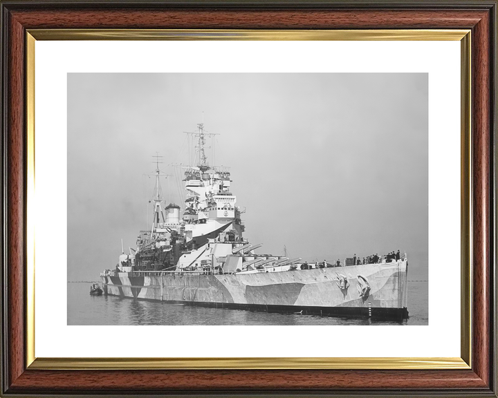 HMS Howe (32) Royal Navy King George V Class Battleship Starboard Bow View Photo Print Wall Art Decor - Posters, Prints, & Visual Artwork - by Hampshire Prints (image 8 of 9)