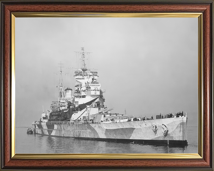 HMS Howe (32) Royal Navy King George V Class Battleship Starboard Bow View Photo Print Wall Art Decor - Posters, Prints, & Visual Artwork - by Hampshire Prints (image 9 of 9)