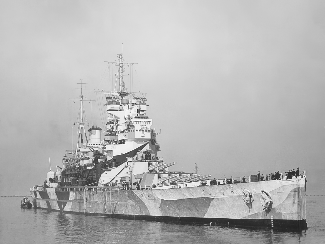 HMS Howe (32) Royal Navy King George V Class Battleship Starboard Bow View Photo Print Wall Art Decor - Posters, Prints, & Visual Artwork - by Hampshire Prints (image 1 of 9)