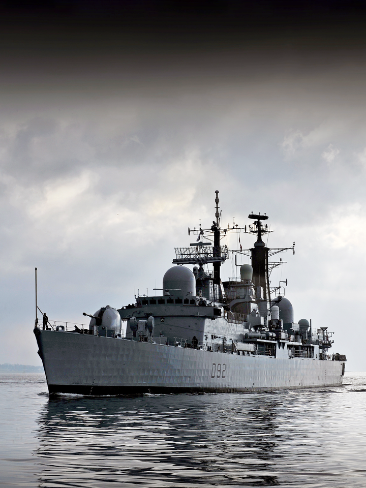HMS Liverpool D92 Type 42 Destroyer 2011 Port Side Reflections Photo Print - Posters, Prints, & Visual Artwork - by Hampshire Prints (image 1 of 9)
