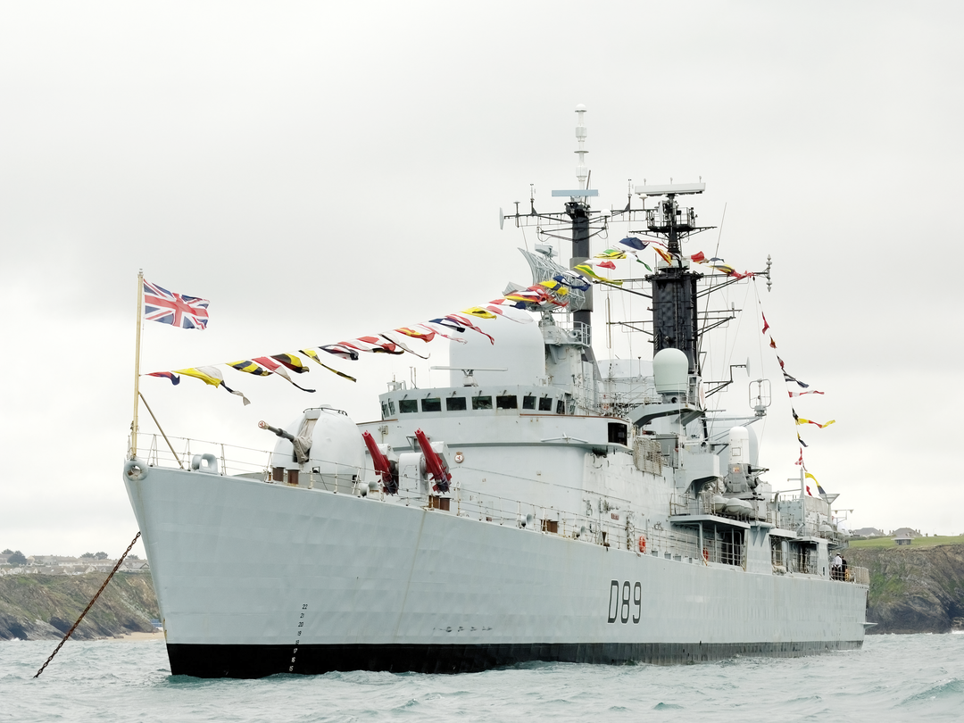 HMS Exeter (D89) Royal Navy Type 42 Destroyer Dress Ship Photo Print Wall Art Decor - Posters, Prints, & Visual Artwork - by Hampshire Prints (image 1 of 9)