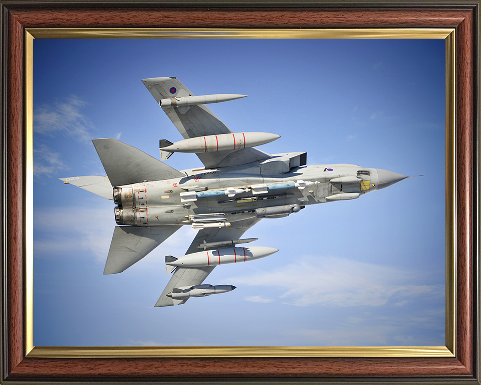 RAF Tornado GR4 in Flight 2012 Royal Air Force Aircraft Photo Print Wall Art Aviation Decor UK Posters, Prints, & Visual Artwork Hampshire Prints 10 x 8 Classic Frame No