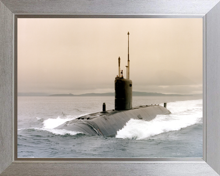 HMS Sovereign S108 Swiftsure Class Submarine 1992 Leaving Faslane Port Bow