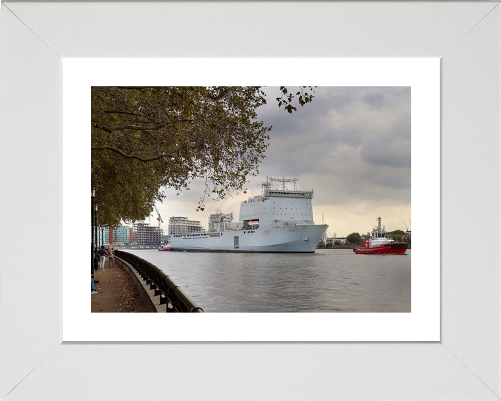 RFA Lyme Bay L3007 Bay Class Ship September 2019 Low Starboard Bow View