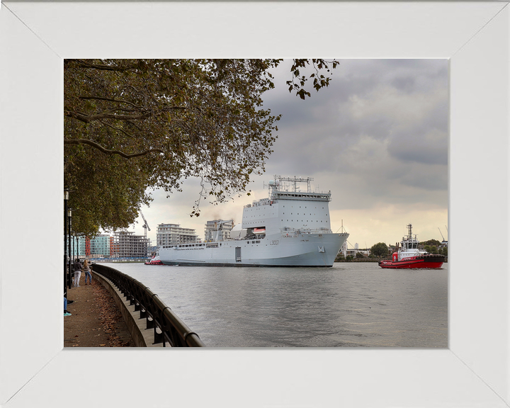 RFA Lyme Bay L3007 Bay Class Ship September 2019 Low Starboard Bow View