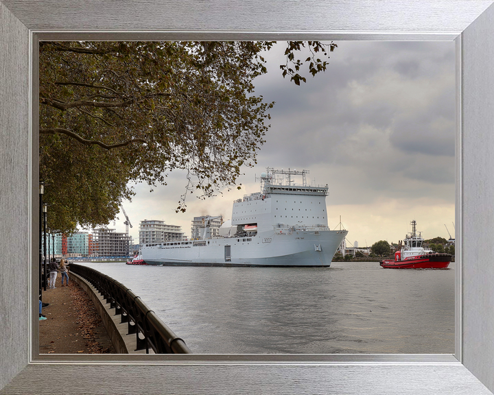 RFA Lyme Bay L3007 Bay Class Ship September 2019 Low Starboard Bow View