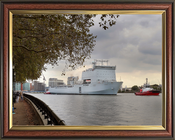 RFA Lyme Bay L3007 Bay Class Ship September 2019 Low Starboard Bow View