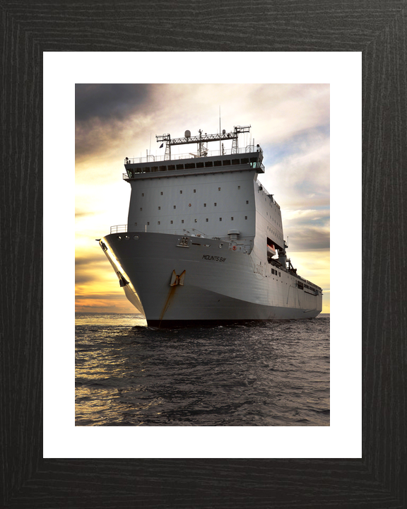 RFA Mounts Bay L3008 Bay Class Ship March 2016 At Sunset
