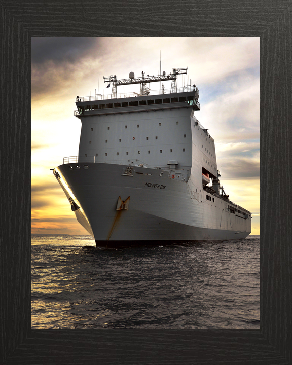 RFA Mounts Bay L3008 Bay Class Ship March 2016 At Sunset