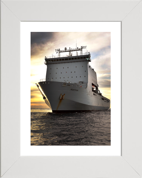 RFA Mounts Bay L3008 Bay Class Ship March 2016 At Sunset