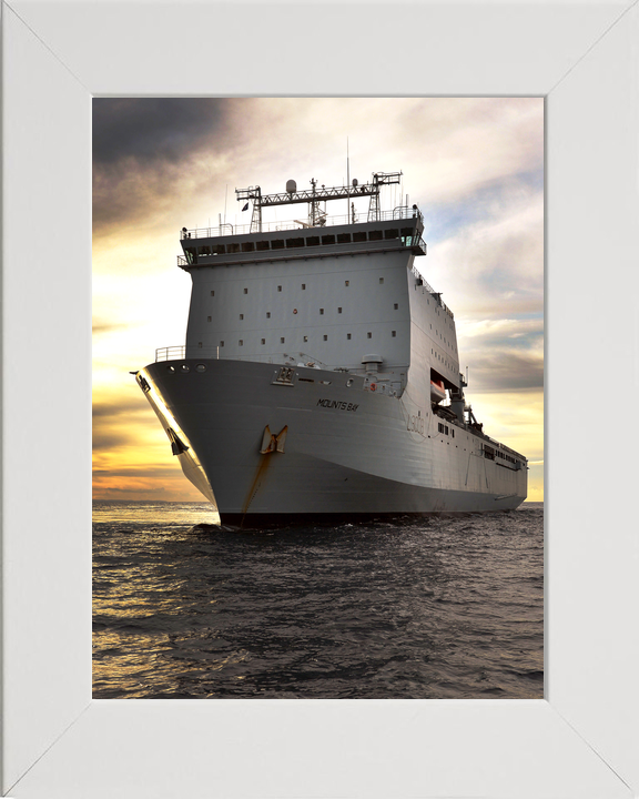RFA Mounts Bay L3008 Bay Class Ship March 2016 At Sunset