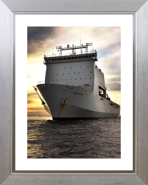RFA Mounts Bay L3008 Bay Class Ship March 2016 At Sunset