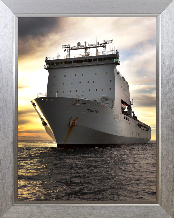 RFA Mounts Bay L3008 Bay Class Ship March 2016 At Sunset