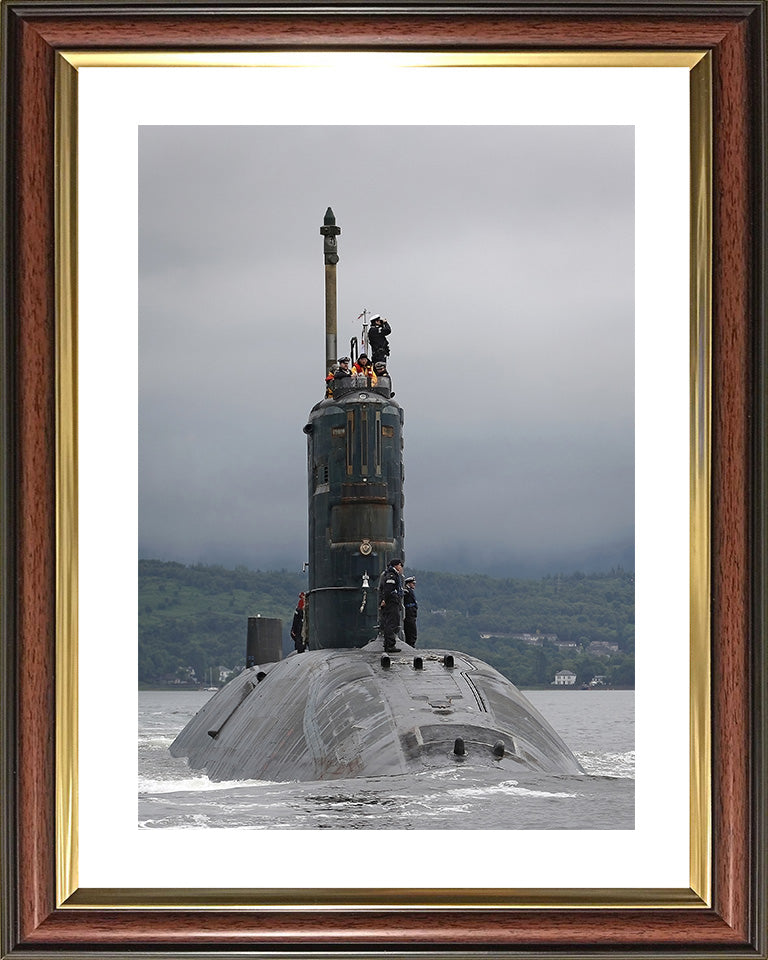 HMS Torbay (S90) Photo Print - Starboard Bow View - Royal Navy Trafalgar Class Submarine Posters, Prints, & Visual Artwork Hampshire Prints 10 x 8 Classic Frame Yes