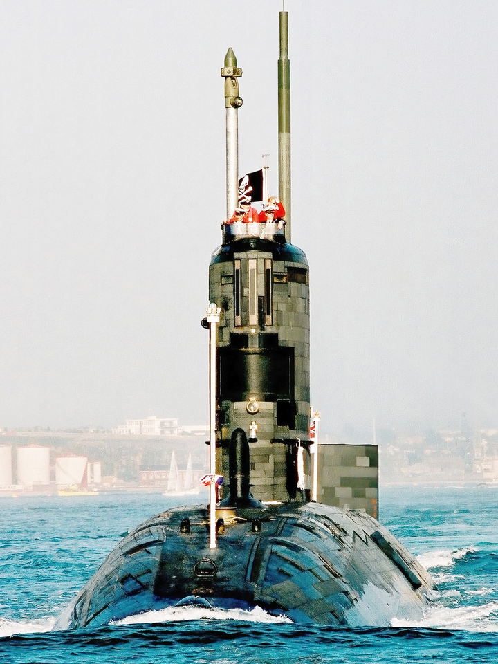 HMS Turbulent S87 Trafalgar Class Submarine 2003 Jolly Roger Photo Print - Posters, Prints, & Visual Artwork - by Hampshire Prints (image 1 of 9)