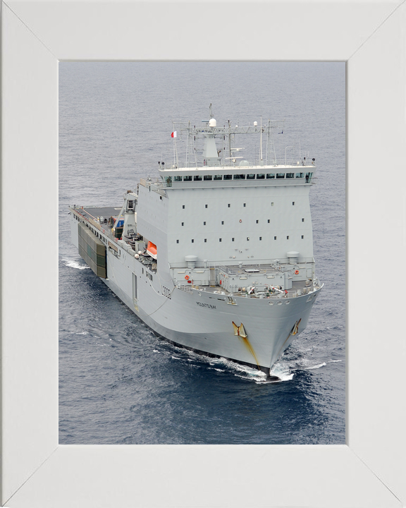 RFA Mounts Bay L3008 Bay Class Ship March 2016 High Starboard Bow View