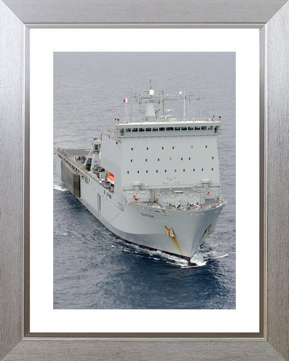 RFA Mounts Bay L3008 Bay Class Ship March 2016 High Starboard Bow View