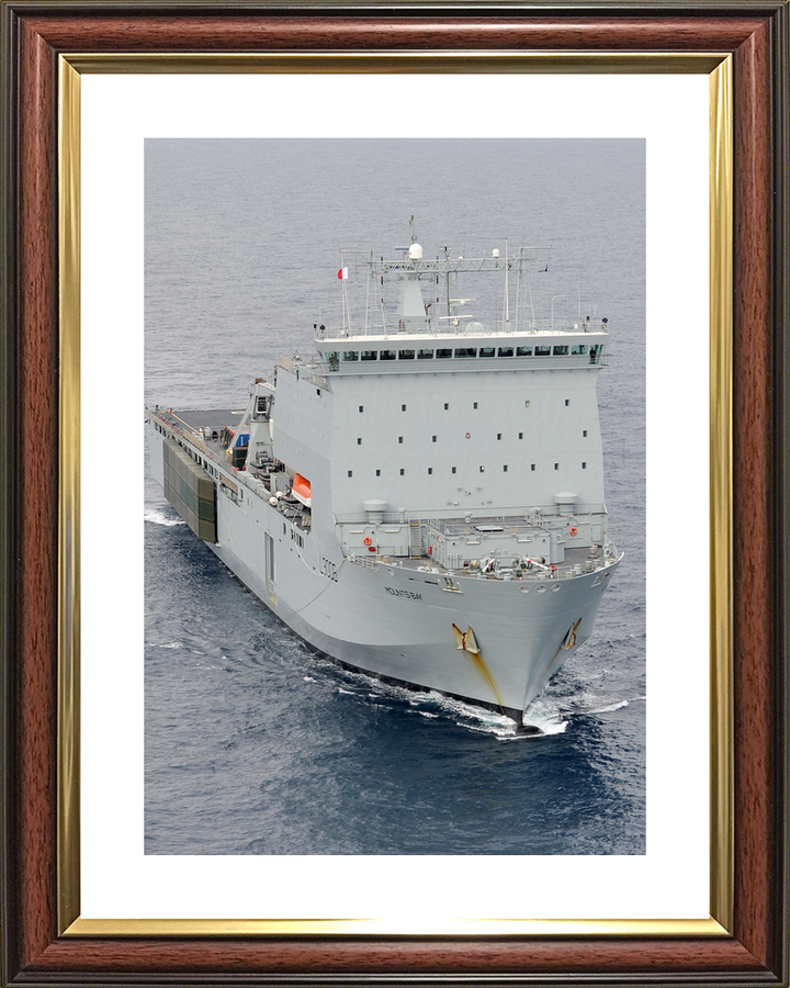 RFA Mounts Bay L3008 Bay Class Ship March 2016 High Starboard Bow View