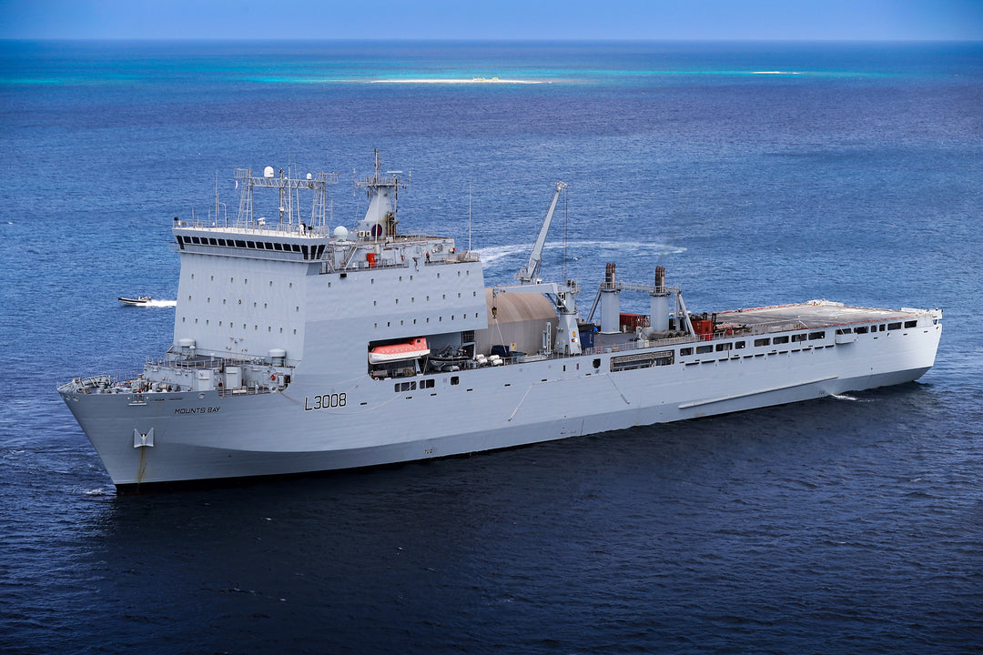 RFA Mounts Bay L3008 | Photo Print | Framed Print | Bay Class | Auxiliary Dock | Royal Fleet Auxiliary Hampshire Prints