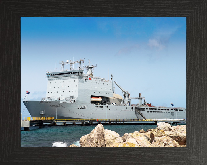 RFA Mounts Bay L3008 Bay Class Ship July 2018 In Harbour
