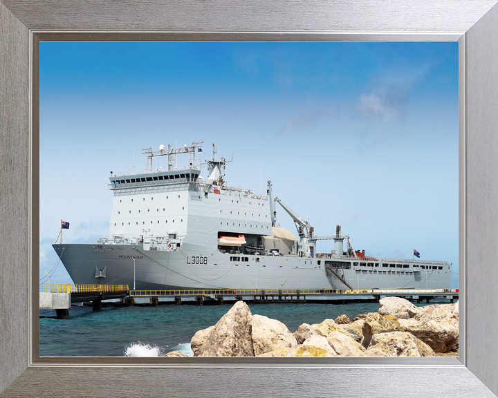 RFA Mounts Bay L3008 Bay Class Ship July 2018 In Harbour
