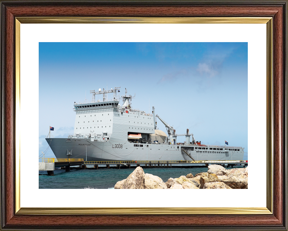 RFA Mounts Bay L3008 Bay Class Ship July 2018 In Harbour