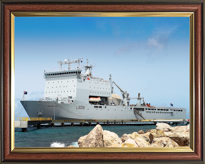 RFA Mounts Bay L3008 Bay Class Ship July 2018 In Harbour