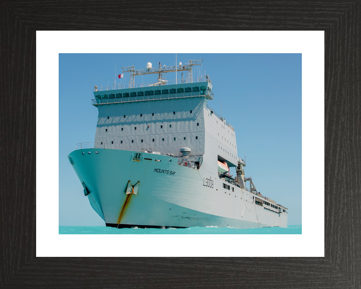 RFA Mounts Bay L3008 Bay Class Ship September 2019 Low Port Bow View at Sea