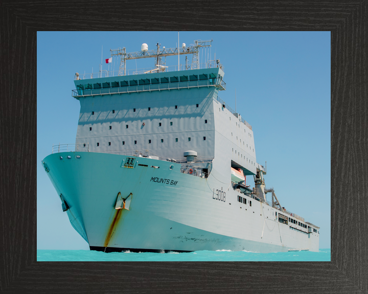 RFA Mounts Bay L3008 Bay Class Ship September 2019 Low Port Bow View at Sea