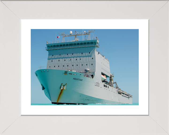RFA Mounts Bay L3008 Bay Class Ship September 2019 Low Port Bow View at Sea
