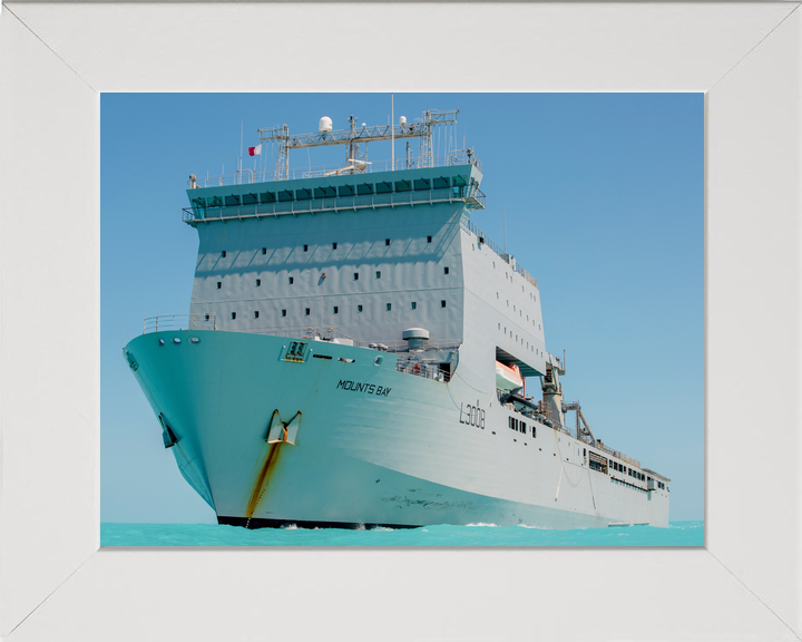 RFA Mounts Bay L3008 Bay Class Ship September 2019 Low Port Bow View at Sea