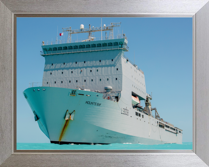 RFA Mounts Bay L3008 Bay Class Ship September 2019 Low Port Bow View at Sea