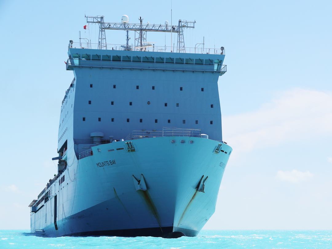 RFA Mounts Bay L3008 Bay Class Ship September 2019 On Blue Seas