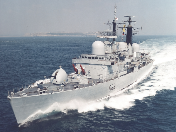 HMS Birmingham D86 Type 42 Destroyer Port Bow View