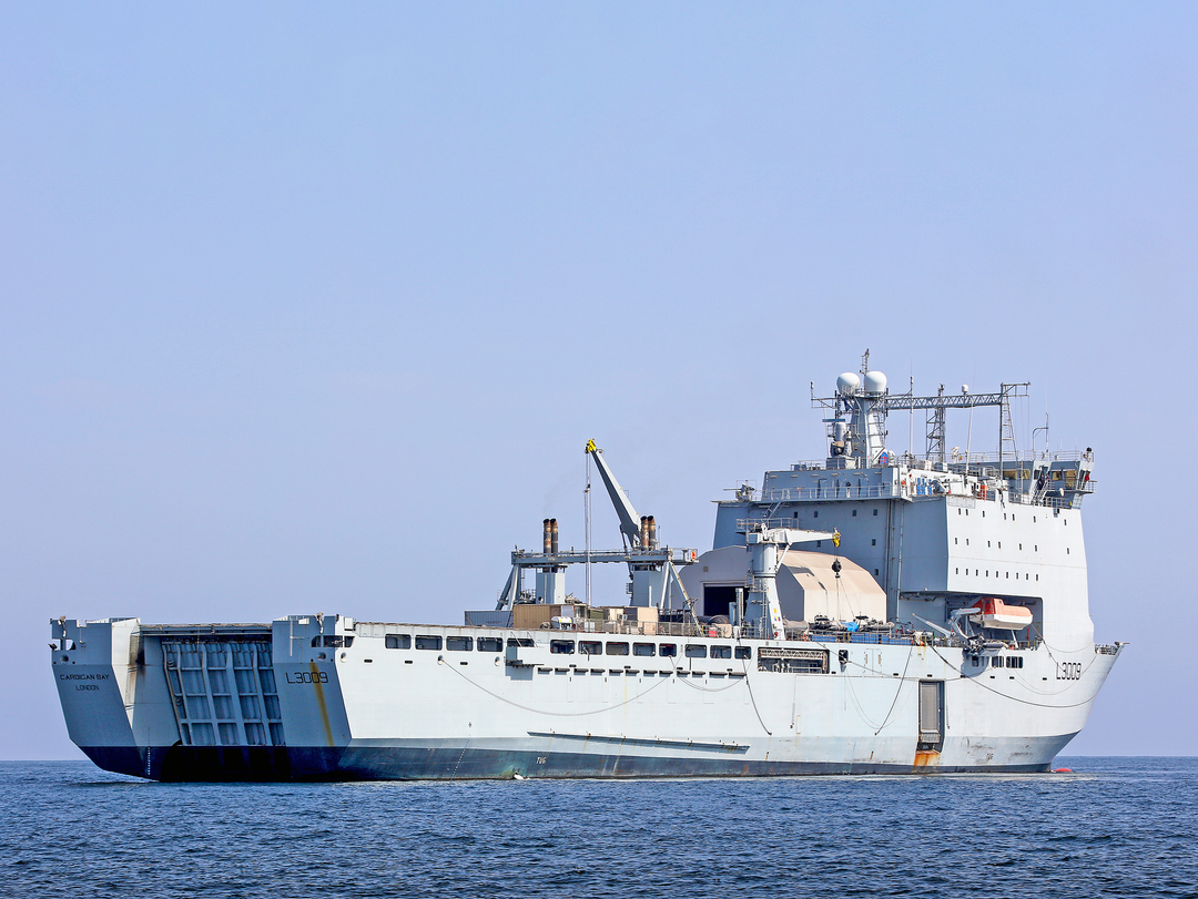RFA Cardigan Bay L3009 Bay Class Ship February 2020 Starboard Quarter View