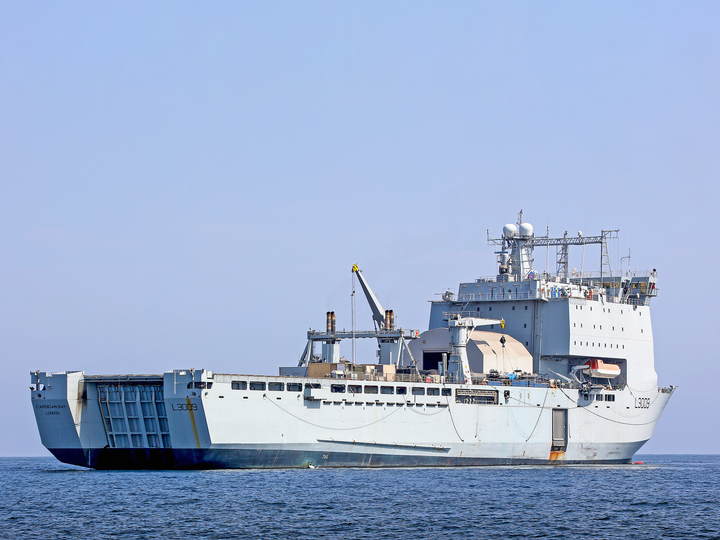 RFA Cardigan Bay L3009 Bay Class Ship February 2020 Starboard Quarter View