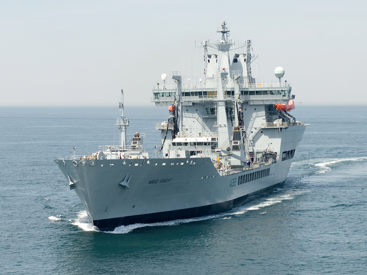 RFA Wave Knight A389 Wave Class Tanker July 2006 High Port Bow View