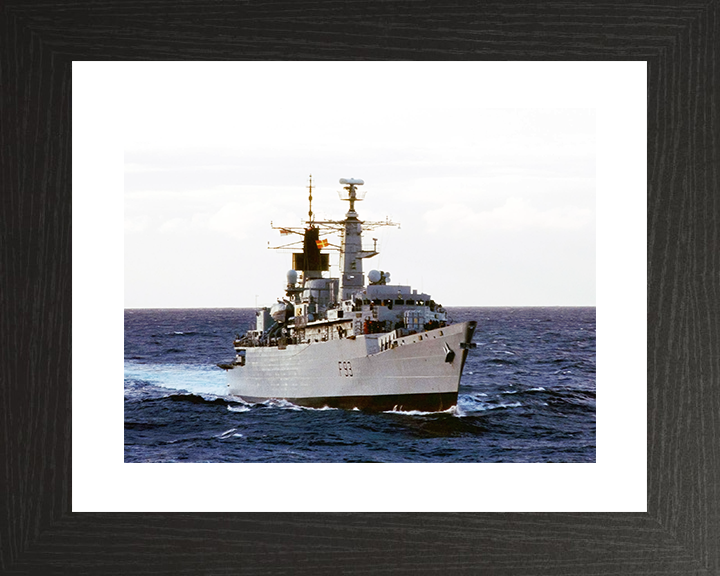 HMS Beaver (F93) Royal Navy Type 22 Frigate Starboard Bow View Photo Print Wall Art Decor Posters, Prints, & Visual Artwork Hampshire Prints 10 x 8 Black Frame Yes