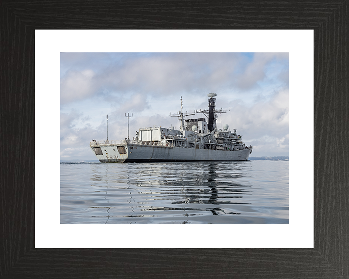 HMS Argyll (F231 ) Royal Navy Type 23 Frigate Calm Reflections Photo Print Wall Art Decor Posters, Prints, & Visual Artwork Hampshire Prints 10 x 8 Black Frame Yes