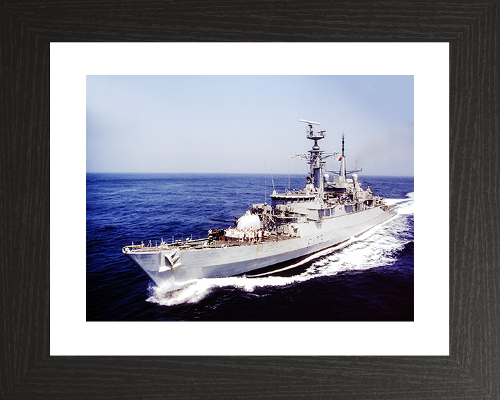 HMS Arrow (F173) Royal Navy Type 21 Frigate Underway Photo Print Wall Art Decor Posters, Prints, & Visual Artwork Hampshire Prints 10 x 8 Black Frame Yes