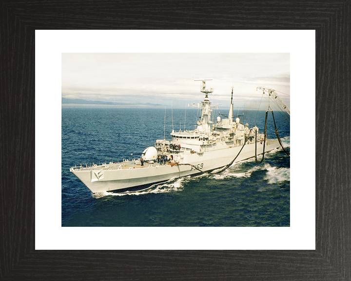 HMS Amazon (F169) Royal Navy Type 21 Frigate During a RAS Photo Print Wall Art Decor Posters, Prints, & Visual Artwork Hampshire Prints 10 x 8 Black Frame Yes