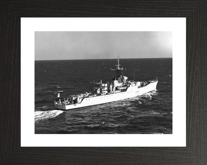 HMS Eastbourne (F73) - At Sea 1959 - Royal Navy Whitby Class Frigate Photo Print Wall Art Naval Decor UK Posters, Prints, & Visual Artwork Hampshire Prints 10 x 8 Black Frame Yes